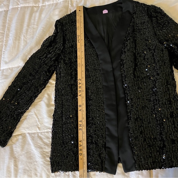 Vintage Womens Black Sequin Jacket Size Small - Picture 9 of 9